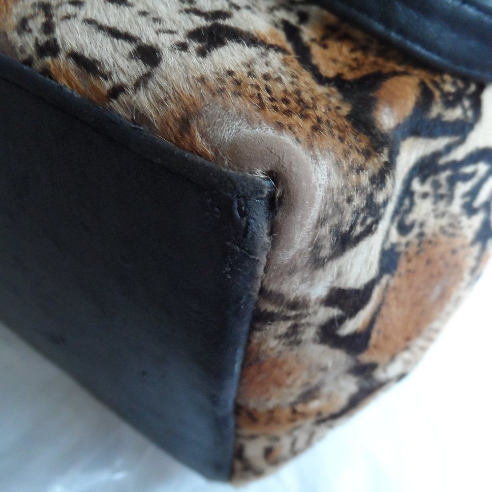 Clever Carriage Company Python Print Calf Hair La… - image 7